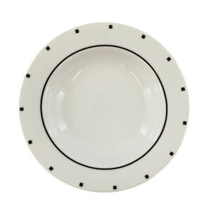 Sasaki Fine China 1986 Soup Bowl Metropolis Black By David Ehrenreich 9" Japan